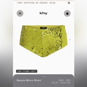 khy Sequin Micro Short *New